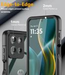 ZWWADR for Moto G 2025 Case, IP68 Waterproof Case with Built-in Screen Protector, Full Body Shockproof Dustproof Rugged Protective Phone Case for Motorola Moto G 2025 Black