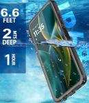 ZWWADR for Moto G 2025 Case, IP68 Waterproof Case with Built-in Screen Protector, Full Body Shockproof Dustproof Rugged Protective Phone Case for Motorola Moto G 2025 Black