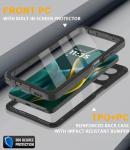 ZWWADR for Moto G 2025 Case, IP68 Waterproof Case with Built-in Screen Protector, Full Body Shockproof Dustproof Rugged Protective Phone Case for Motorola Moto G 2025 Black