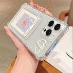 For iPhone 16 Case Small Love Heart Clear Phone Case For iPhone 15 14 Pro Max 13 12 11 XS X XR 7 8 16 Plus Wallet Card Bag Cover