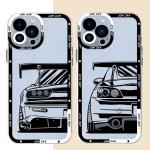 JDM Dream Car Clear Silicone Case for iPhone XR 12 11 Pro SE 14 Pro Max XS Max 7 8 15 Pro 13 Mini 12 Mini X Luxury Back Cover