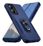 for Motorola Moto G Stylus 5G 2024 Case [15 FT Military Grade Drop Protection] with 2X Tempered Glass Screen Protector, Heavy-Duty Shockproof Kickstand Case for Moto G Stylus 5G 2024 Dark Blue