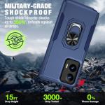 for Motorola Moto G Stylus 5G 2024 Case [15 FT Military Grade Drop Protection] with 2X Tempered Glass Screen Protector, Heavy-Duty Shockproof Kickstand Case for Moto G Stylus 5G 2024 Dark Blue