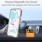 Tnarru Designed for Google Pixel 9 Pro XL Case with Ring Stand, Support Magnetic Car Mount Rotating Finger Holder Soft TPU Cover Plating Edge Slim Phone Case for Pixel 9 Pro XL 5G Blue