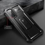 Dexnor for Samsung Galaxy S20 FE Case, [Built in Screen Protector and Kickstand] Heavy Duty Military Grade Protection Shockproof Protective Cover for Samsung Galaxy S20 FE 5G, 6.5 inch Black