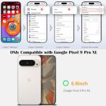 Tnarru Designed for Google Pixel 9 Pro XL Case with Ring Stand, Support Magnetic Car Mount Rotating Finger Holder Soft TPU Cover Plating Edge Slim Phone Case for Pixel 9 Pro XL 5G Blue