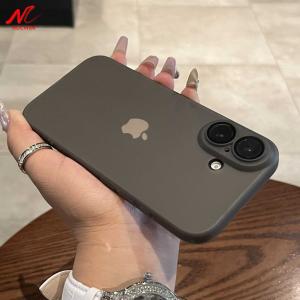 For iPhone 17 16 15 14 11 12 13 Pro Max Ultra Thin Case Slim Matte Frosted Cover for iPhone 16 Plus Camera Protector Phone Case