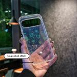 Gradient Laser Love Heart Pattern Clear Phone Case For Google Pixel 9 9Pro XL 9A 8 8Pro 8A Glitter Transparent Shockproof Cover