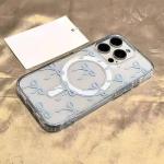 Y2k Pink Bow Flowers Case For Samsung Galaxy S25 S24 Ultra S23 S22 Plus FE Z Flip 6 5 4 3 cover Magnetic Wireless Charge Magsafe