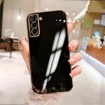 For Samsung S22 S23 S24Ultra Plating Case Anti-knock Plated Phone Case For Galaxy S8 S9 S10 S20 S21 FE S22 S23 Plus Full Cover