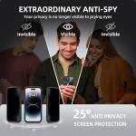 BERFY for iPhone 14 Pro Max Case, Compatible with MagSafe, Built-in Privacy Screen Protector and Camera Protection, Anti-Spy Full Body Shockproof Clear Phone Case for 14 Pro Max 6.7", Black