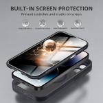 BERFY for iPhone 14 Pro Max Case, Compatible with MagSafe, Built-in Privacy Screen Protector and Camera Protection, Anti-Spy Full Body Shockproof Clear Phone Case for 14 Pro Max 6.7", Black