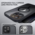 BERFY for iPhone 14 Pro Max Case, Compatible with MagSafe, Built-in Privacy Screen Protector and Camera Protection, Anti-Spy Full Body Shockproof Clear Phone Case for 14 Pro Max 6.7", Black