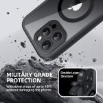 BERFY for iPhone 14 Pro Max Case, Compatible with MagSafe, Built-in Privacy Screen Protector and Camera Protection, Anti-Spy Full Body Shockproof Clear Phone Case for 14 Pro Max 6.7", Black