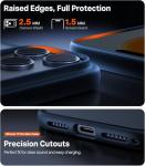 TORRAS Shockproof for iPhone 17 Pro Max Case with Camera Control Button, [12FT Military Grade Drop Protection] Enhanced Grip & Soft Touch Translucent Slim 17 Pro Max Case [3 colors Buttons], Deep Blue