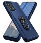 for Moto G 5G 2024 Case [Not Fit Power/Stylus] [15 FT Military Grade Drop Protection], Moto G Play 5G 2024 Case with 2X Tempered Glass Screen Protector, Phone Case for Moto G 5G 2024 (Dark Blue)