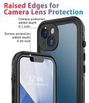 Dewfoam for iPhone 13 Case Waterproof Shockproof Dustproof Full-Body Sturdy with Camera Lens Protector and Built-in Screen Protector,Underwater Full Sealed Cover Protective for iPhone 13(Black)