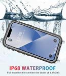 Dewfoam for iPhone 13 Case Waterproof Shockproof Dustproof Full-Body Sturdy with Camera Lens Protector and Built-in Screen Protector,Underwater Full Sealed Cover Protective for iPhone 13(Black)