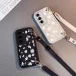 S 23 White Flower New Sky Eye Lanyard Phone Case For Samsung S23 S23FE S24 S24Plus S23Plus S21FE S22Plus S21 S22 S23Ultra Cover