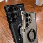 For Samsung Galaxy S25 Ultra S23 S21 S20 FE Magnetic Airbag Shockproof Case For Samsung S22 Note 20 Ultra 10 S24 Ultra Cover ﻿