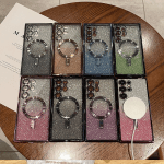 Fashion For Magsafe Glitter Cases For Samsung Galaxy S24 S23 S22 Ultra S21 FE Magnetic Wireless Charging Back Cover Accessories