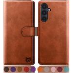 SUANPOT Compatible with Samsung Galaxy A16 5G Wallet case with RFID Blocking Credit Card Holder,Flip Book PU Leather Protective Cover Women Men for Samsung A16 Phone case Light Brown