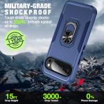 Bonkier for Google Pixel 10 Pro Case [15 FT Military Grade Drop Protection] with Screen Protector & Lens Protector Heavy-Duty Shockproof Kickstand Case for Pixel 10 Pro Dark Blue