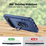 Bonkier for Google Pixel 10 Pro Case [15 FT Military Grade Drop Protection] with Screen Protector & Lens Protector Heavy-Duty Shockproof Kickstand Case for Pixel 10 Pro Dark Blue