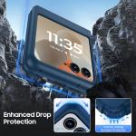 Norllben Magnetic for Motorola Razr 2025/2024 Case, Compatible with Magsafe, Military Protection & Ultra Slim Shockproof Protective Cover Translucent Matte Case, Blue