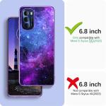 GUAGUA Compatible with Motorola Moto G Stylus 5G Case 2022 6.8 Inch Glow in The Dark Noctilucent Luminous Space Nebula Slim Cover Protective Anti Scratch Case for Moto G Stylus 5G 2022, Blue Nebula
