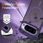 BENTOBEN for Magnetic Google Pixel 10 Pro Case, Phone Case for Google Pixel 10 Pro [Compatible with Magsafe] Translucent Matte Slim Shockproof Drop Protective Girl Women Men Boy Cute Cover,Deep Purple