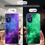 GUAGUA Compatible with Motorola Moto G Stylus 5G Case 2022 6.8 Inch Glow in The Dark Noctilucent Luminous Space Nebula Slim Cover Protective Anti Scratch Case for Moto G Stylus 5G 2022, Blue Nebula