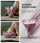 Dexnor for Samsung Galaxy A16-5G Phone Case, [2 Front Frame] [Built-in Magnetic Slide Camera Cover & Kickstand] Heavy Duty Protection Shockproof Case with Screen Protector, 6.7 inch Peony Pink