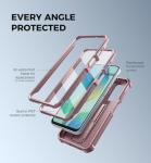 Dexnor for Samsung Galaxy A16-5G Phone Case, [2 Front Frame] [Built-in Magnetic Slide Camera Cover & Kickstand] Heavy Duty Protection Shockproof Case with Screen Protector, 6.7 inch Peony Pink