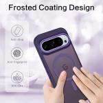 BENTOBEN for Magnetic Google Pixel 10 Pro Case, Phone Case for Google Pixel 10 Pro [Compatible with Magsafe] Translucent Matte Slim Shockproof Drop Protective Girl Women Men Boy Cute Cover,Deep Purple