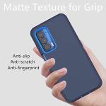 Heavy Duty Protective Case for Motorola Moto Edge 2021/5G UW - Dustproof, Shockproof 3 in 1 Rugged Phone Cover (Dark Blue)