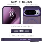 BENTOBEN for Magnetic Google Pixel 10 Pro Case, Phone Case for Google Pixel 10 Pro [Compatible with Magsafe] Translucent Matte Slim Shockproof Drop Protective Girl Women Men Boy Cute Cover,Deep Purple