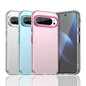 Luxury Candy Color Matte Translucent Phone Case For Google Pixel 8 9 Pro XL 9A 8A Silicone Bumper Shockproof Armor Frosted Cover