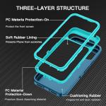 I-HONVA for Google Pixel 10 Case/Pixel 10 Pro Case Shockproof Dust/Drop Proof 3-Layer Full Body Protection [Without Screen Protector] Rugged Heavy Duty Cover for Pixel 10/10 Pro,Turquoise