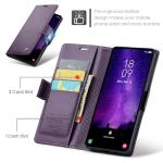 QLTYPRI Wallet Case for Samsung Galaxy S25, Premium PU Leather Magnetic Flip Folio Case with RFID Blocking Credit Card Slots Kickstand Shockproof Protective Phone Cover - Purple