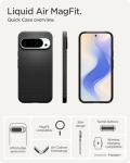 Spigen for Pixel 10/10 Pro Case, Liquid Air MagFit (2025) [Designed for Pixelsnap, Compatible with MagSafe Accessories] - Matte Black