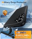 FNTCASE for Samsung Galaxy S25-FE Case: Shockproof Protective Lightweight with Screen Protector Duty Rugged Cell Phone Cover Non Slip | Military Grade Drop Protection for S25 FE(Black, 6.7inches)