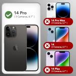 GONEZ for iPhone 14 Pro Case, Compatible with Magsafe, with Screen Protector + Camera Lens Protector, Soft Anti-Scratch Microfiber Lining, Shockproof Liquid Silicone Phone Cover, Stone