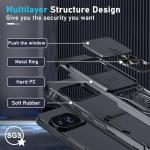 Janmitta Case Compatible with Google Pixel 10/10 Pro Built in Slide Camera Lens Cover+Screen Protector+Finger Ring Holder Kickstand,Heavy Duty Shockproof Full Body Protective Phone Cover,Black