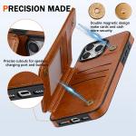 Wallet RFID Blocking Layer Protect Anti-Theft Magnetic Leather Case For iPhone 16e 16 Pro Max 15 Plus 14 13 12 11 SE2 XS XR 8 7