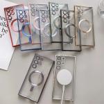 Luxury Plating For Magsafe Lens Protector Case For Samsung Galaxy S25 S24 S23 S21 S22 Ultra Plus Wireless Charge TPU Clear Cover