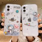 Cute Snoopy Phone Case for Iphone 17 16 15 Pro Max 11 12 13 14 Pro Max 16 14 Plus 12 13 Mini 17 Pro Clear Transparent Soft Cover
