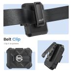 Ruky for Motorola Razr 2024/2025 Case with Belt Clip [Not fit Ultra or Plus], Slim Razr 2024 Case with Built-in Screen Protector, Support Wireless Charging Phone Case for Moto Razr 2024, Black