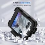 Ruky for Motorola Razr 2024/2025 Case with Belt Clip [Not fit Ultra or Plus], Slim Razr 2024 Case with Built-in Screen Protector, Support Wireless Charging Phone Case for Moto Razr 2024, Black