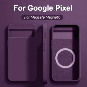 Luxury Liquid Silicone Magnetic Cases For Google Pixel 6 8 7 Pro Bumper For Magsafe Case Wireless Charge Cover Phone Accessories